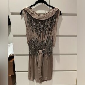 French Connection Taupe Sequin Mini